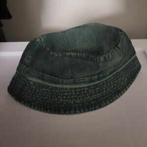 Urban Outfitters Green Denim Bucket Hat One Size